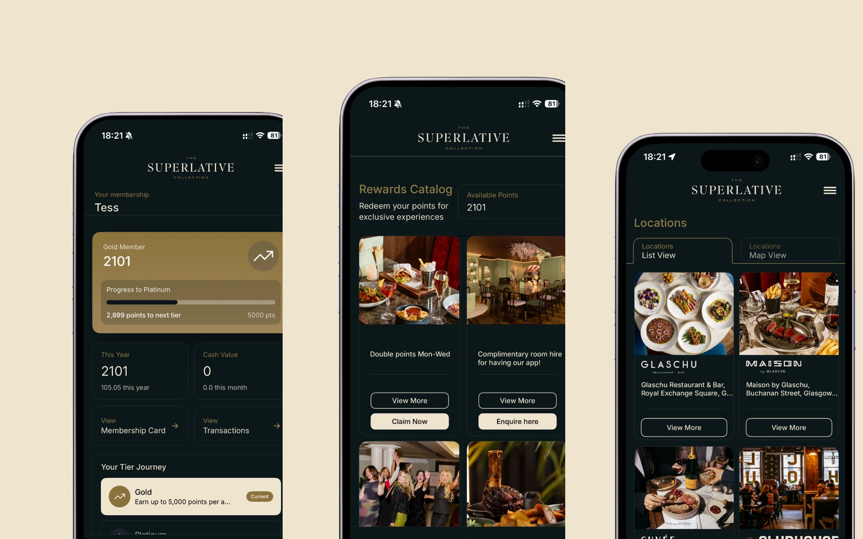The Superlative Collection members app, Glasgow